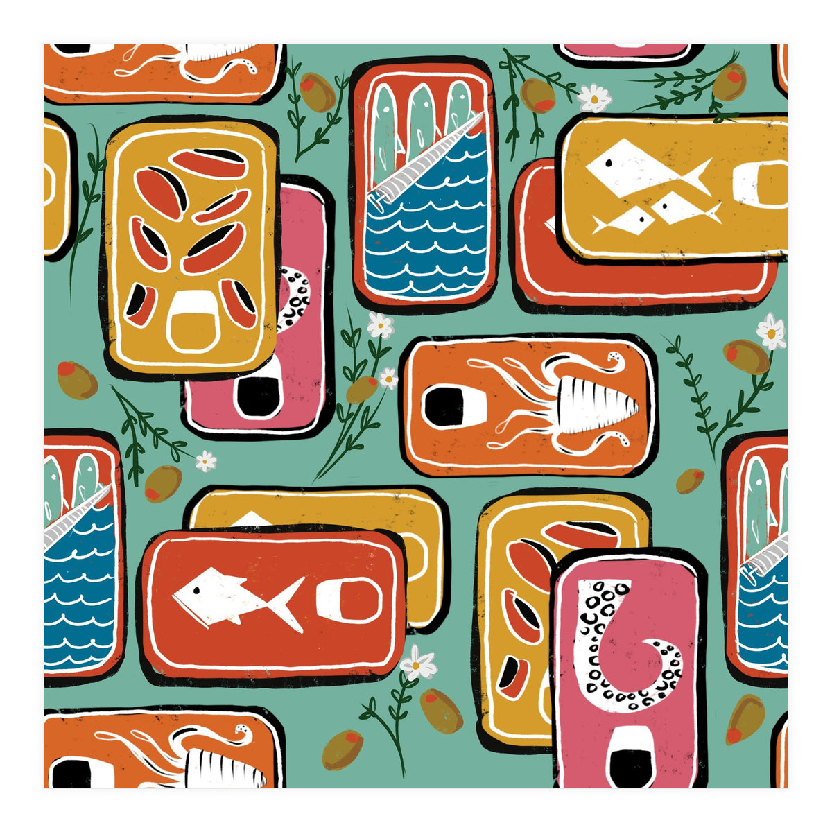 Canned Goods Blue Cadet (Print Only)