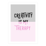 Creativity Is My Therapy Pink (Print Only) thumbnail
