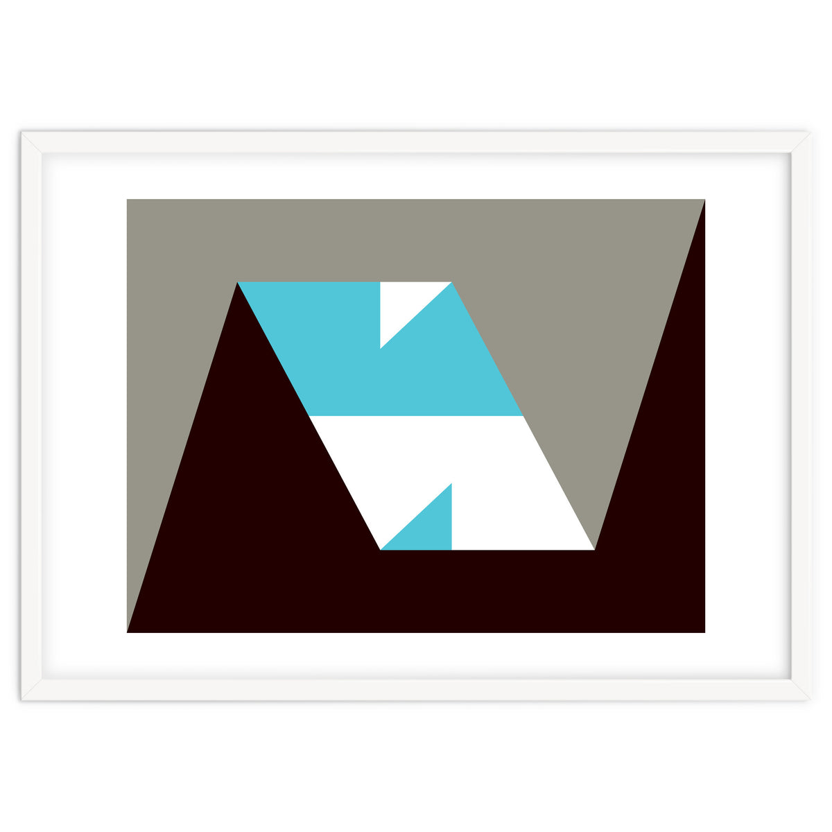 Geometric Shapes No. 48 - grey & blue