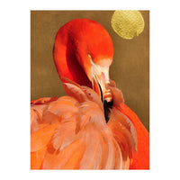 Flamingo With Golden Sun (Print Only)