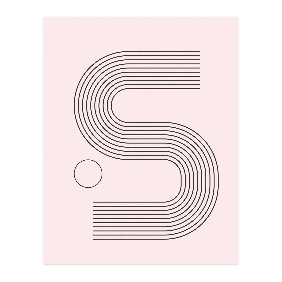 Rainbow Line Art Mid Century Modern (Print Only)