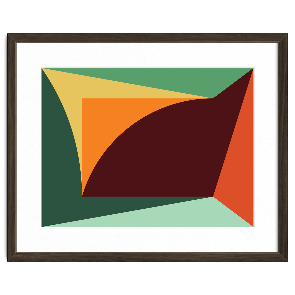 Geometric Shapes No. 18 - orange, green & purple