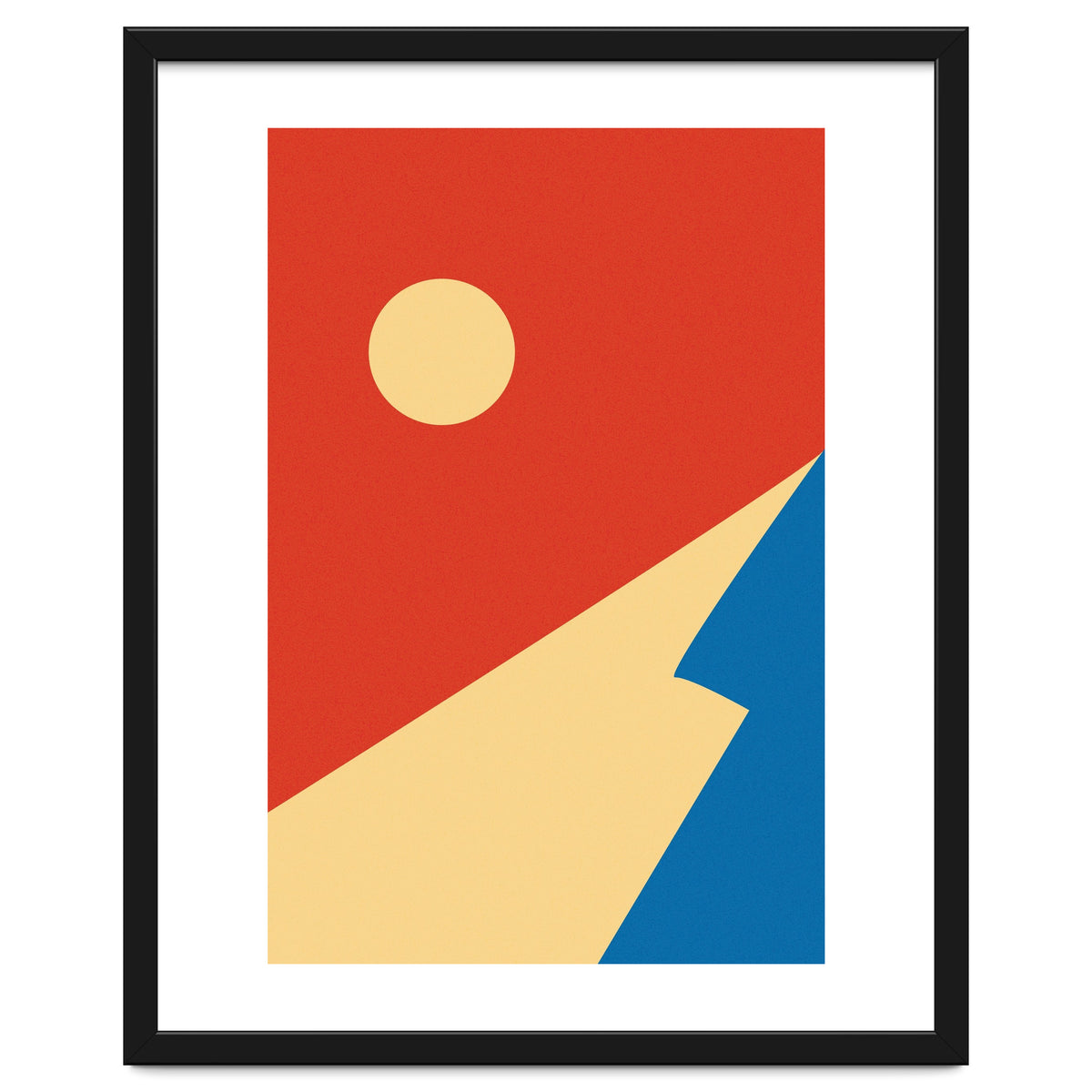 Edge Of Mountain Mid Century Geometric Art