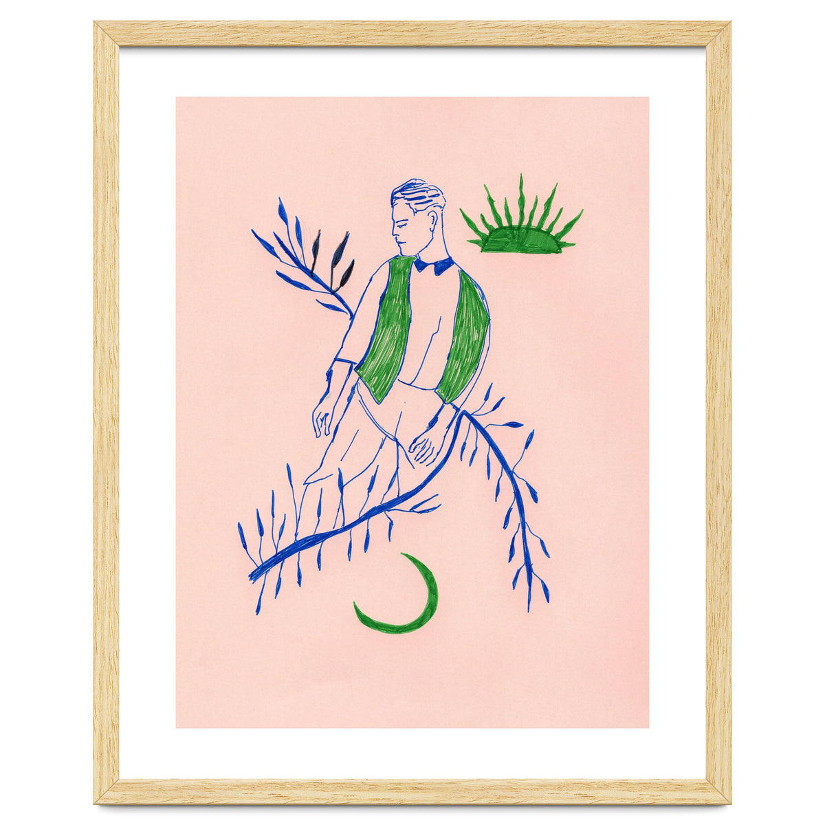 Green boy Midcentury