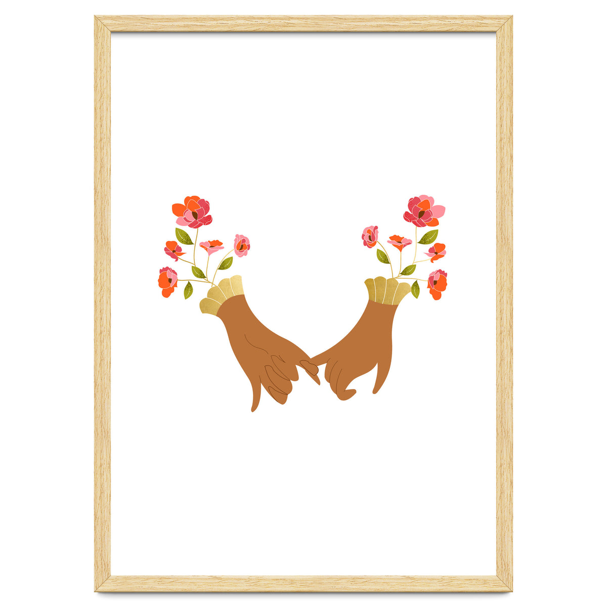 I Pinky Promise | Valentine's Day Love Friendship | Floral Botanical Join Hands Forever