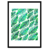 Palm Solace | Tropical Botanical Plants Nature Hand-Painted Watercolor Painting Bohemian Lush Green thumbnail