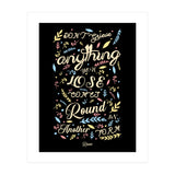 Anything you lose comes round in another form - Rumi Quote Typography (Print Only) thumbnail