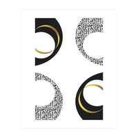Black & White Abstract No. 7 | gold (Print Only)