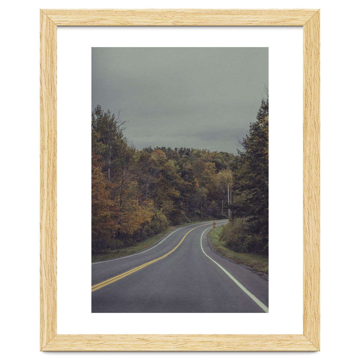 Fall Road in Upstate New York