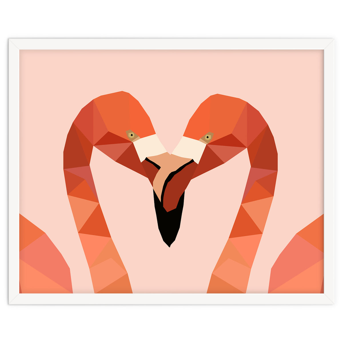 Flamingo Bird Low Poly Art