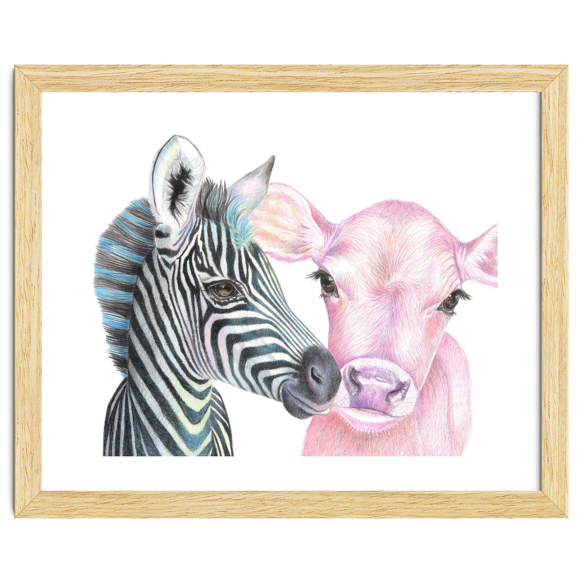Zebra and Cow