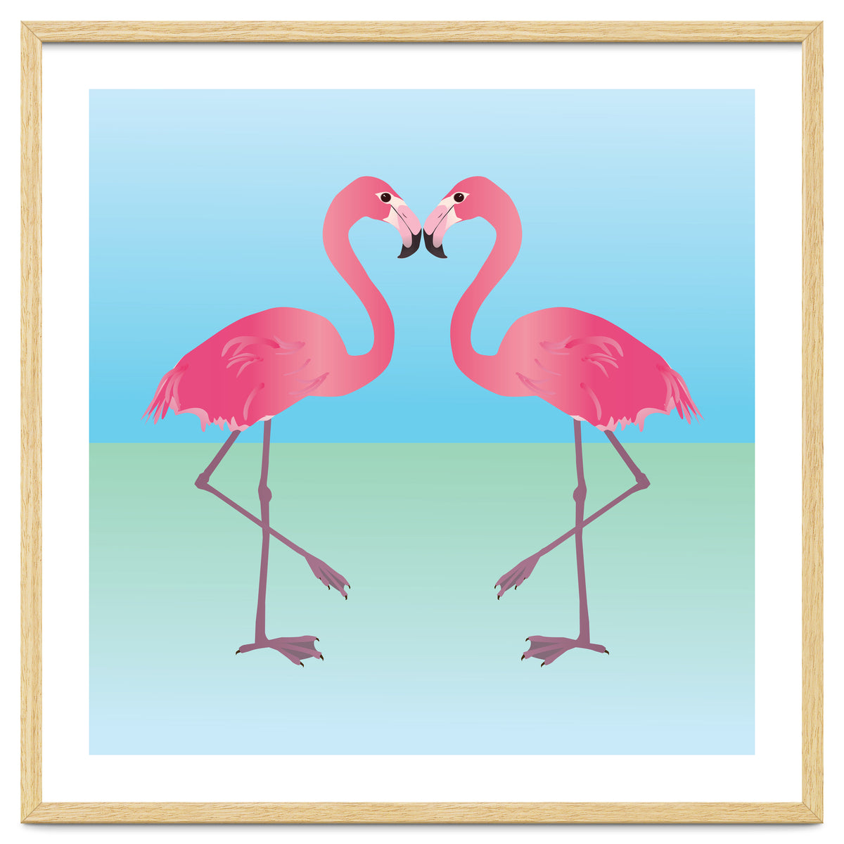 Two Pink flamingo's