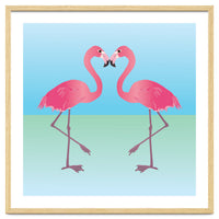 Two Pink flamingo's