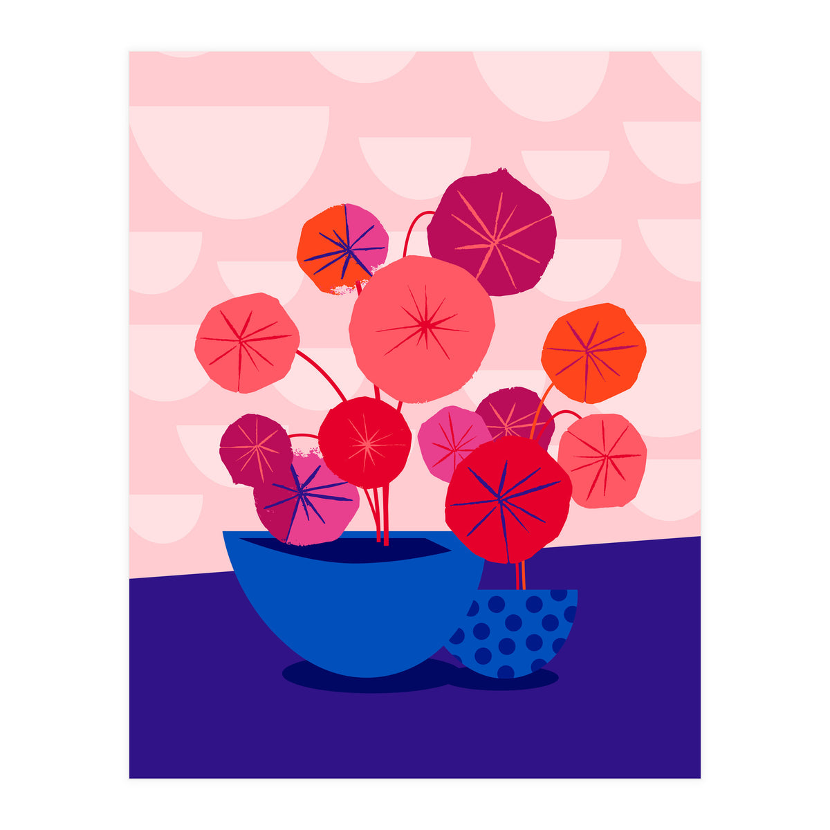 Pileas in Red and Pink (Print Only)