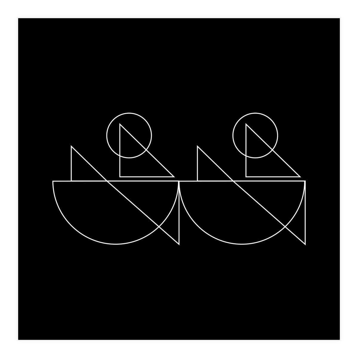 Kayakers | modern geometric (Print Only)