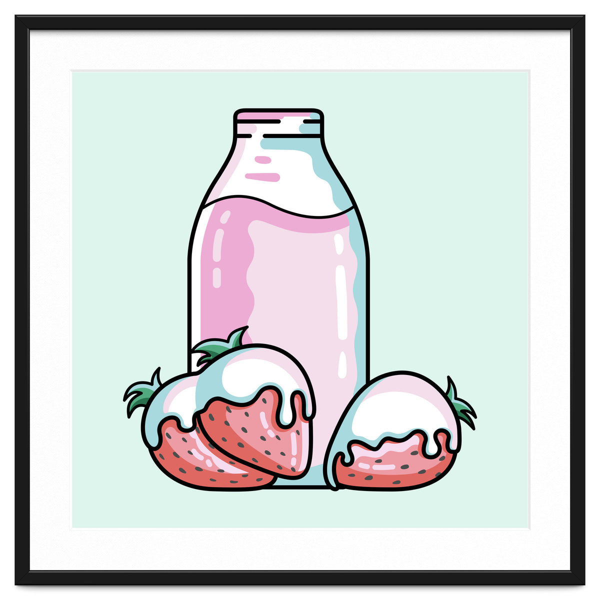 Cute Strawberry Milkshake