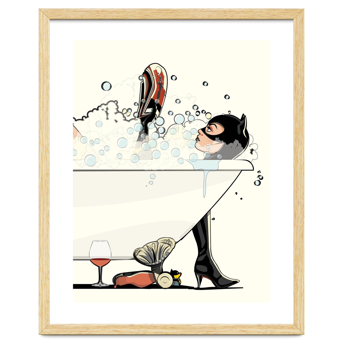 Catwoman in the Bath, funny Bathroom Humour