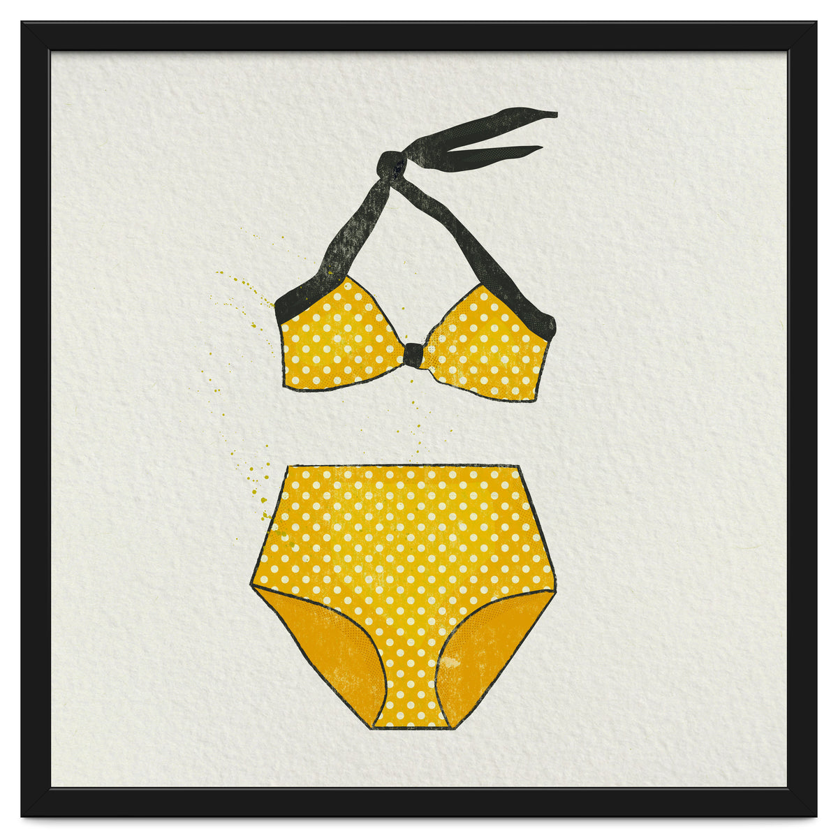 Yellow polka dot bikini