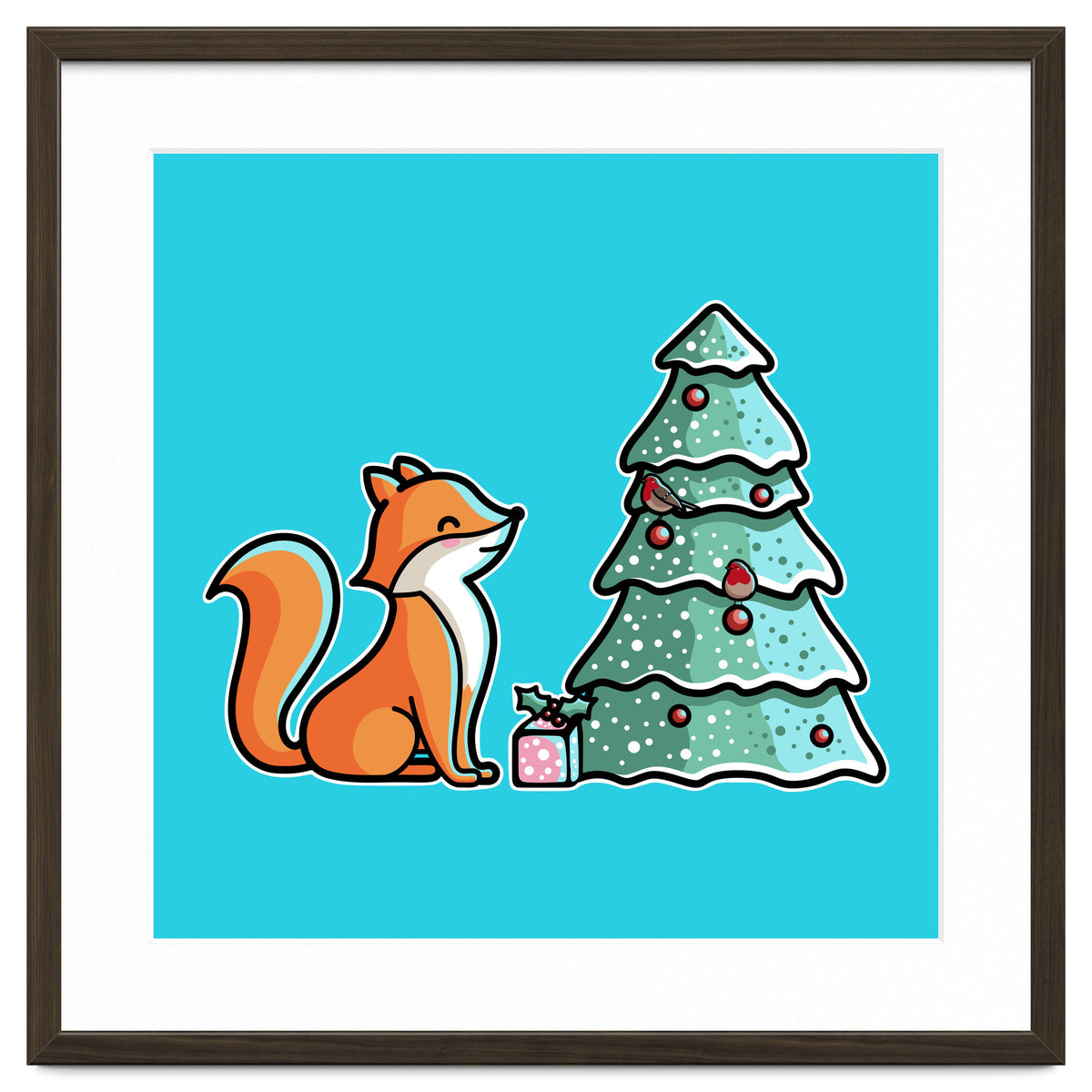 Cute Fox Christmas Tree