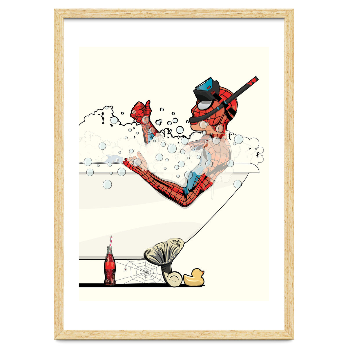 Spiderman in the Bath, funny Bathroom Humour