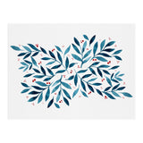 Teal Branches And Dots (Print Only) thumbnail