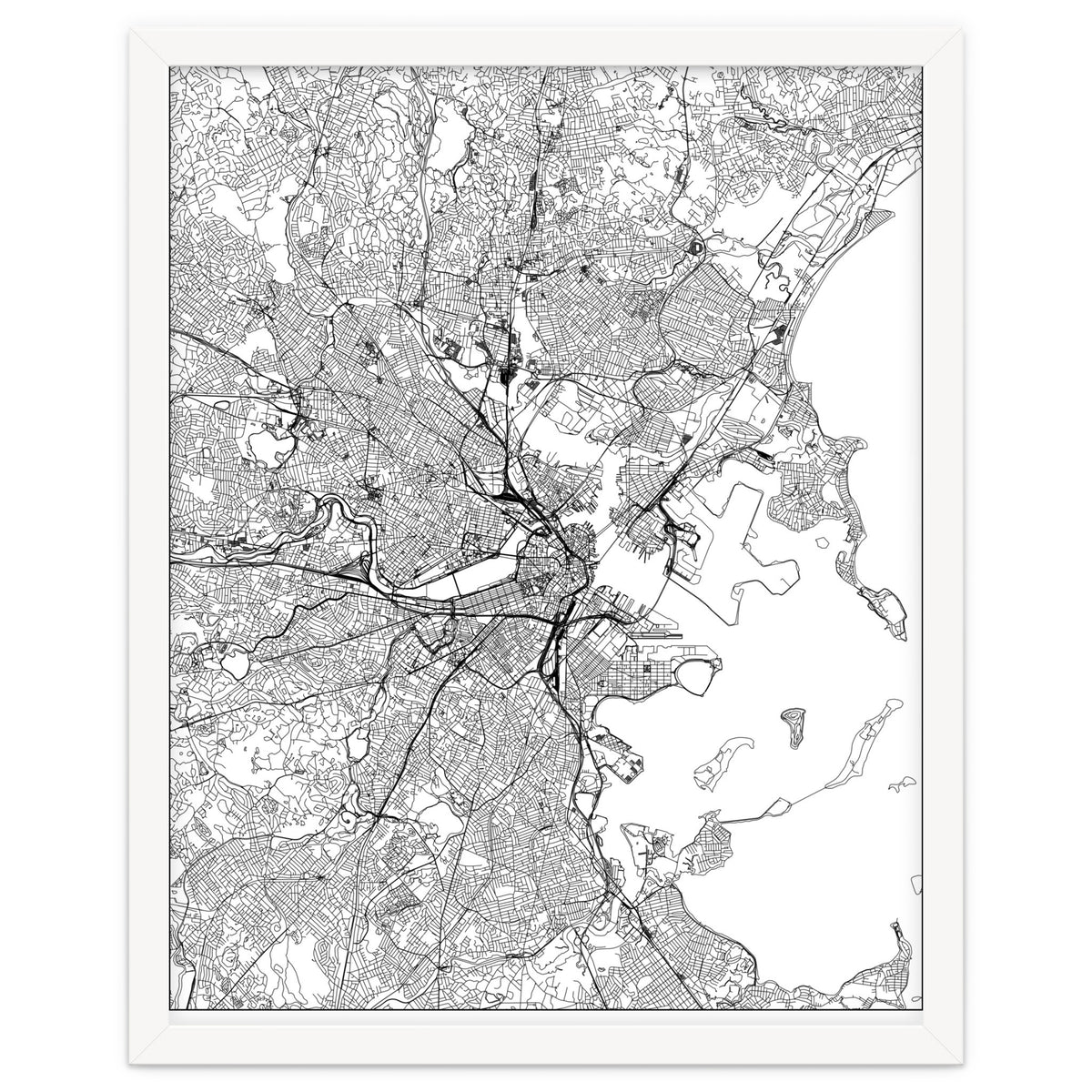 Boston White Map