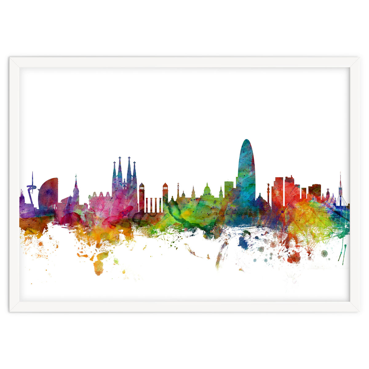 Barcelona Spain Skyline