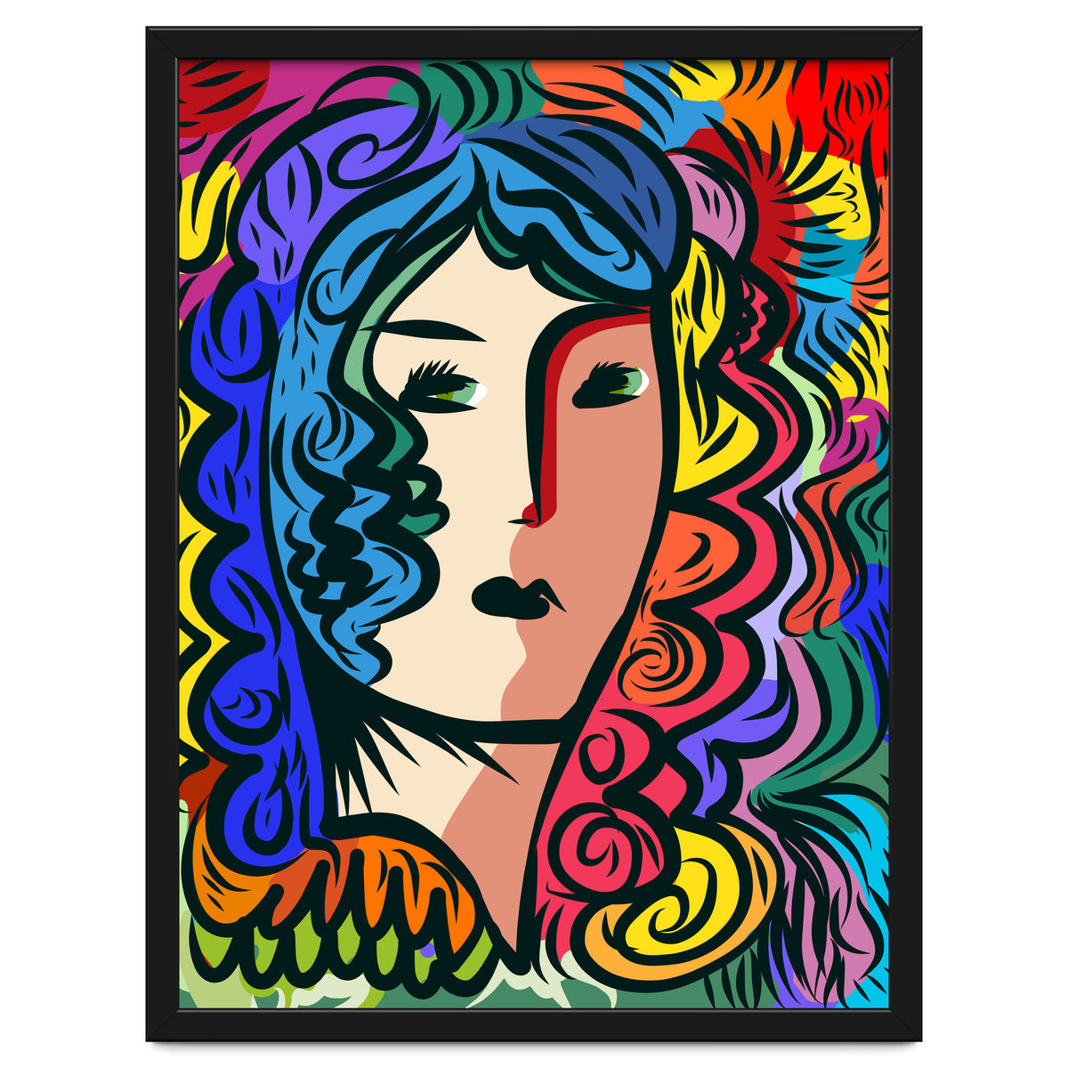 Rainbow Portrait Girl