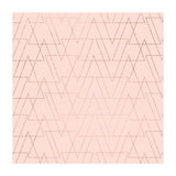Modern Rose Gold Geometric Thin Triangles Blush Pink Abstract Pattern (Print Only) thumbnail
