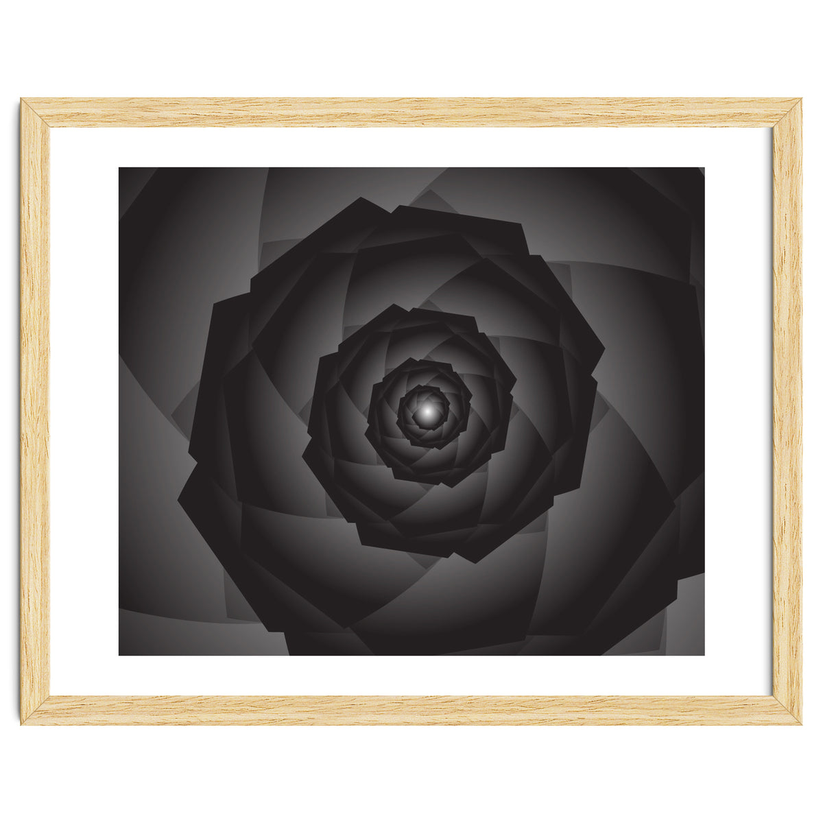 Mono Chrome Tech Spiral Pattern