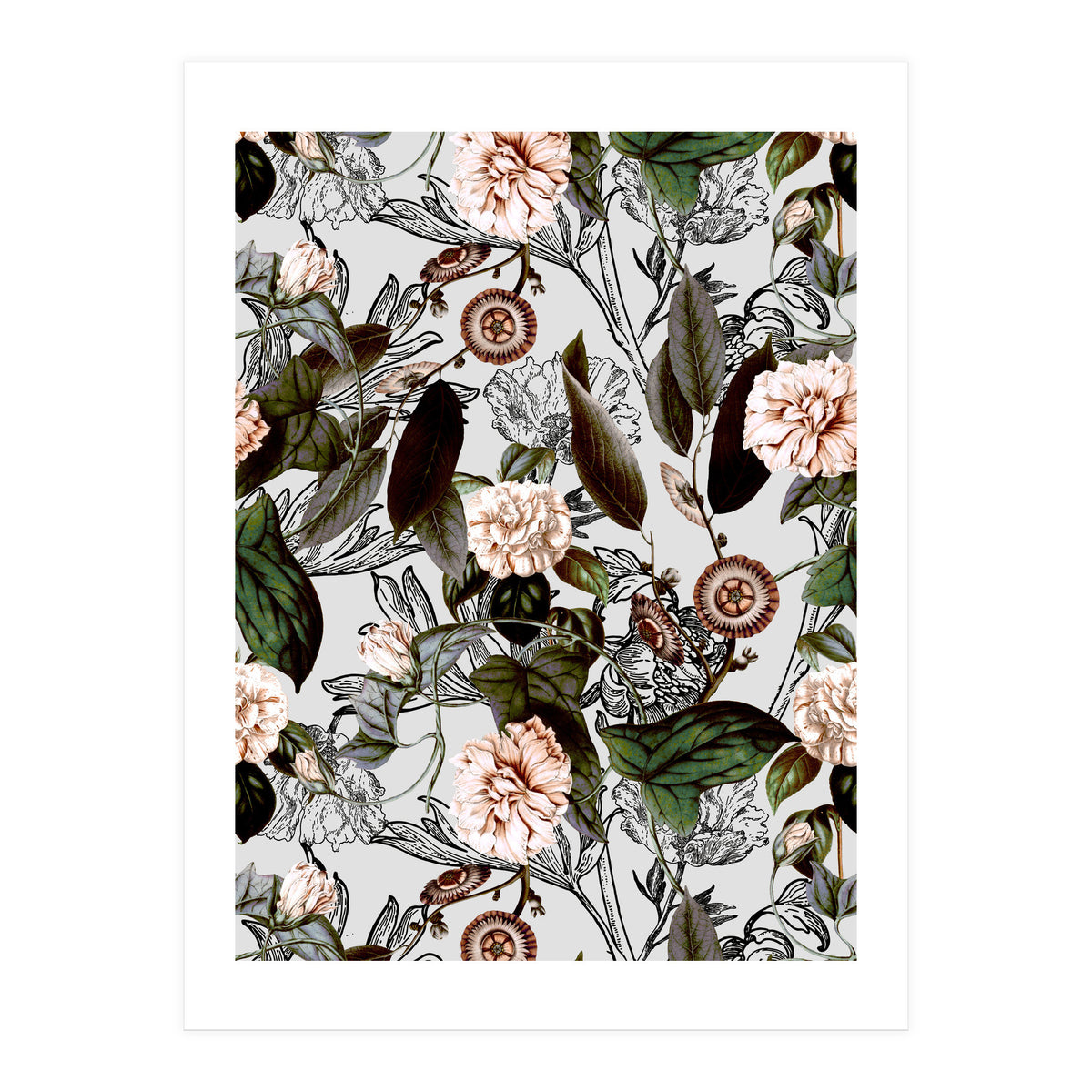 Aztec floral garden (Print Only)