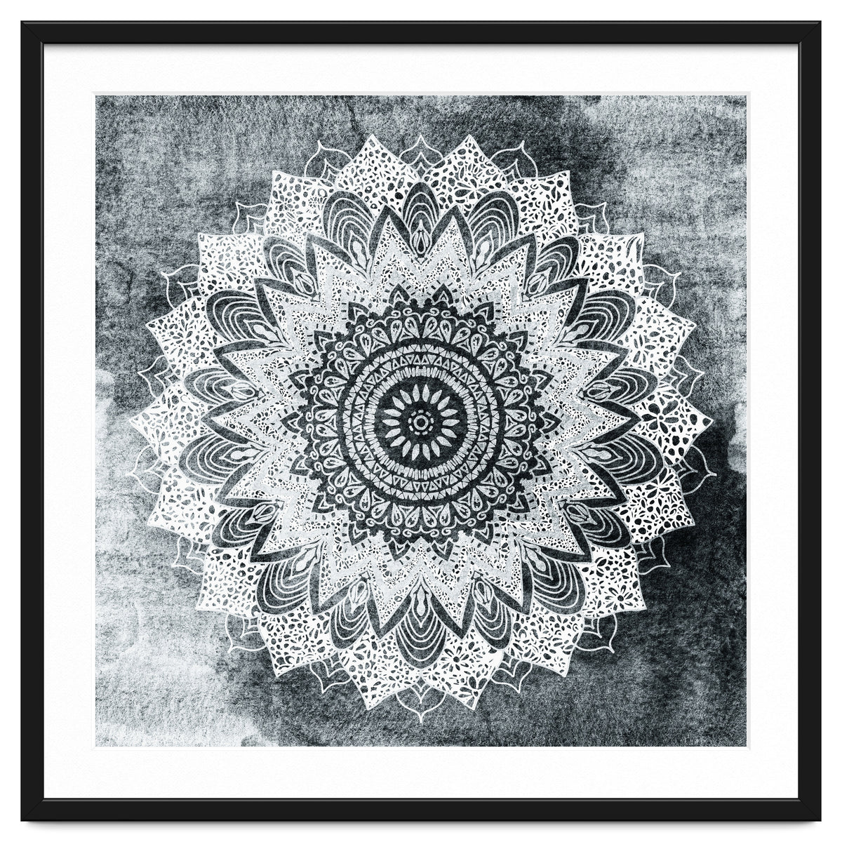 Bohochic Mandala In Gray
