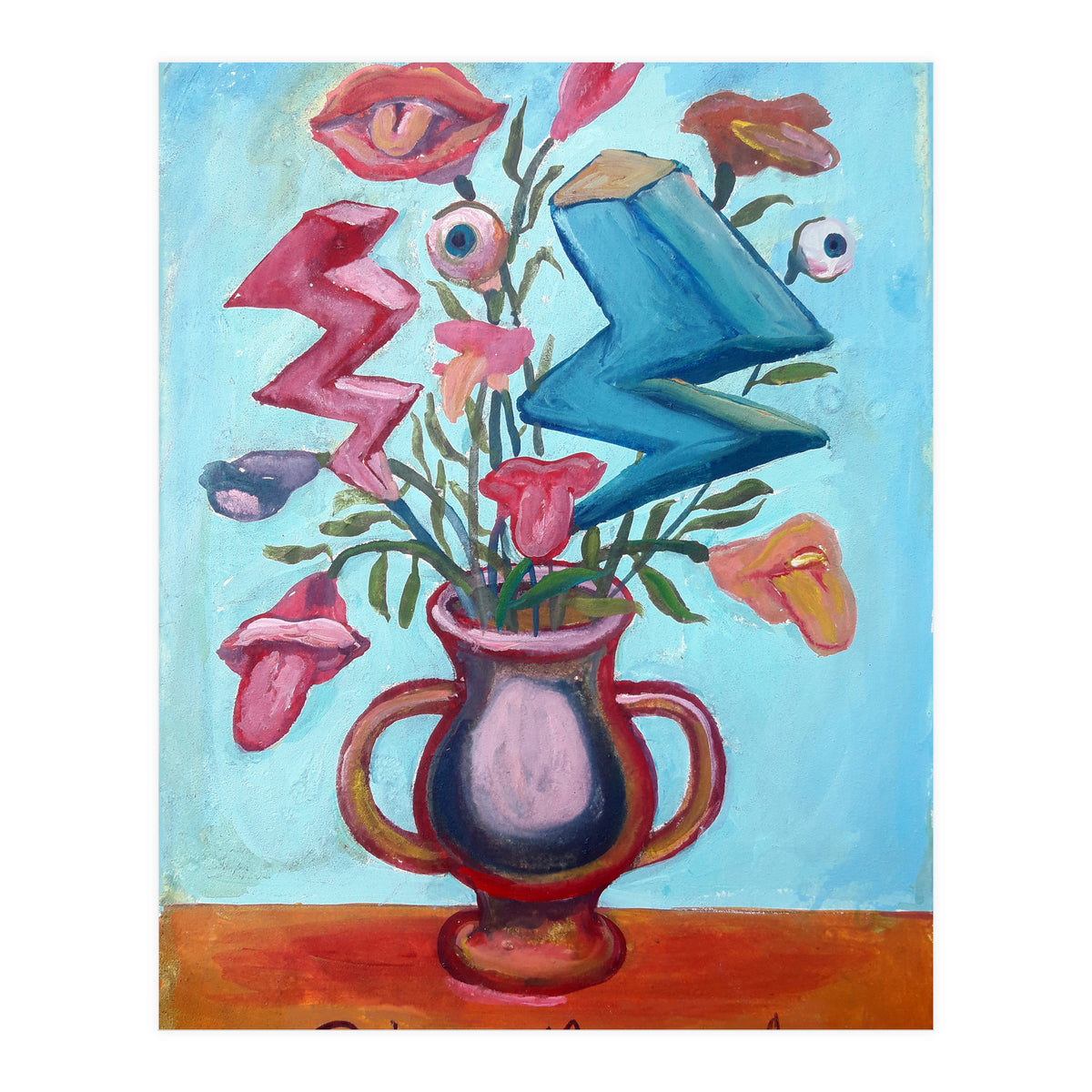 Florero Con Dos Rayos 2 (Print Only)