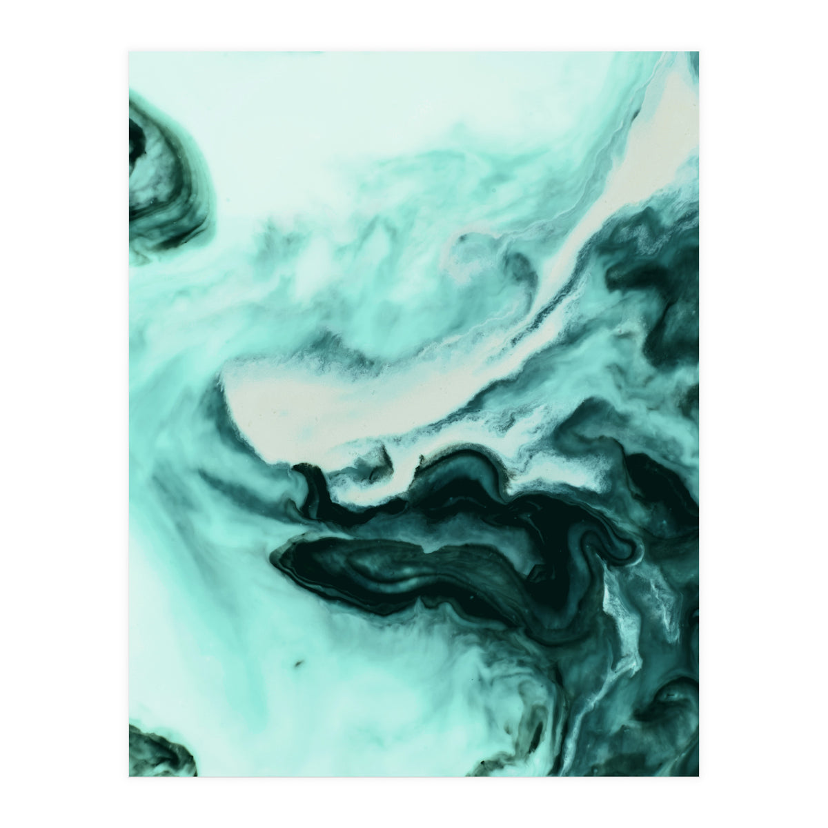Abstract marbling mint (Print Only)
