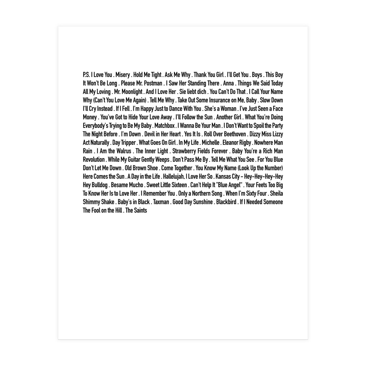 JUST BEATLES (Print Only)