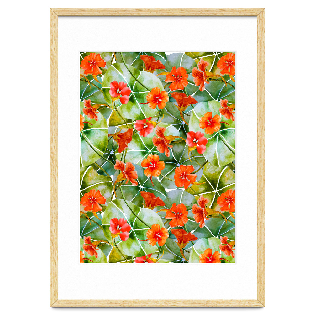 Nasturtiums watercolor 01