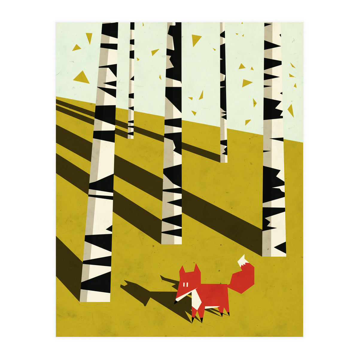 Fox In Birchland (Print Only)
