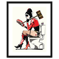 Harley Quinn on the Toilet, funny Bathroom Humour