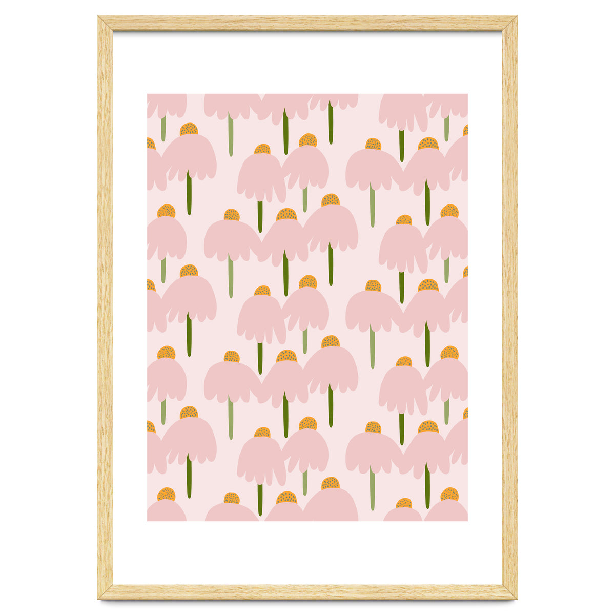 Pastel Pink Flower Pattern