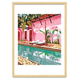 Vacay Villa | Blush Pink Summer Architecture | Tropical Travel Building | Palm Bohemian Resort thumbnail