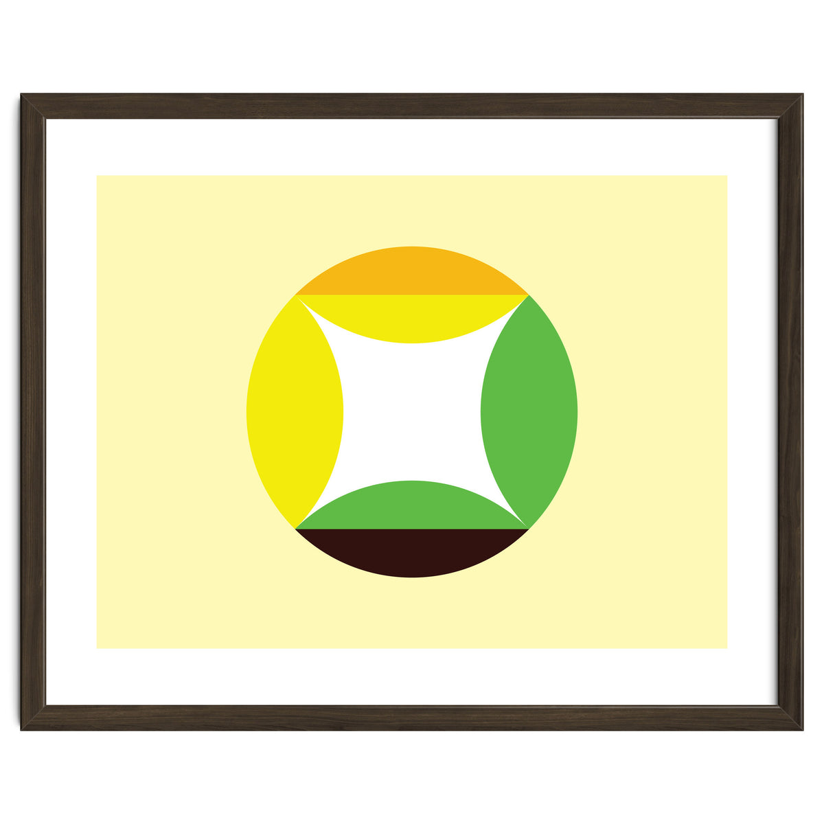 Geometric Shapes No. 21 - yellow, green & orange