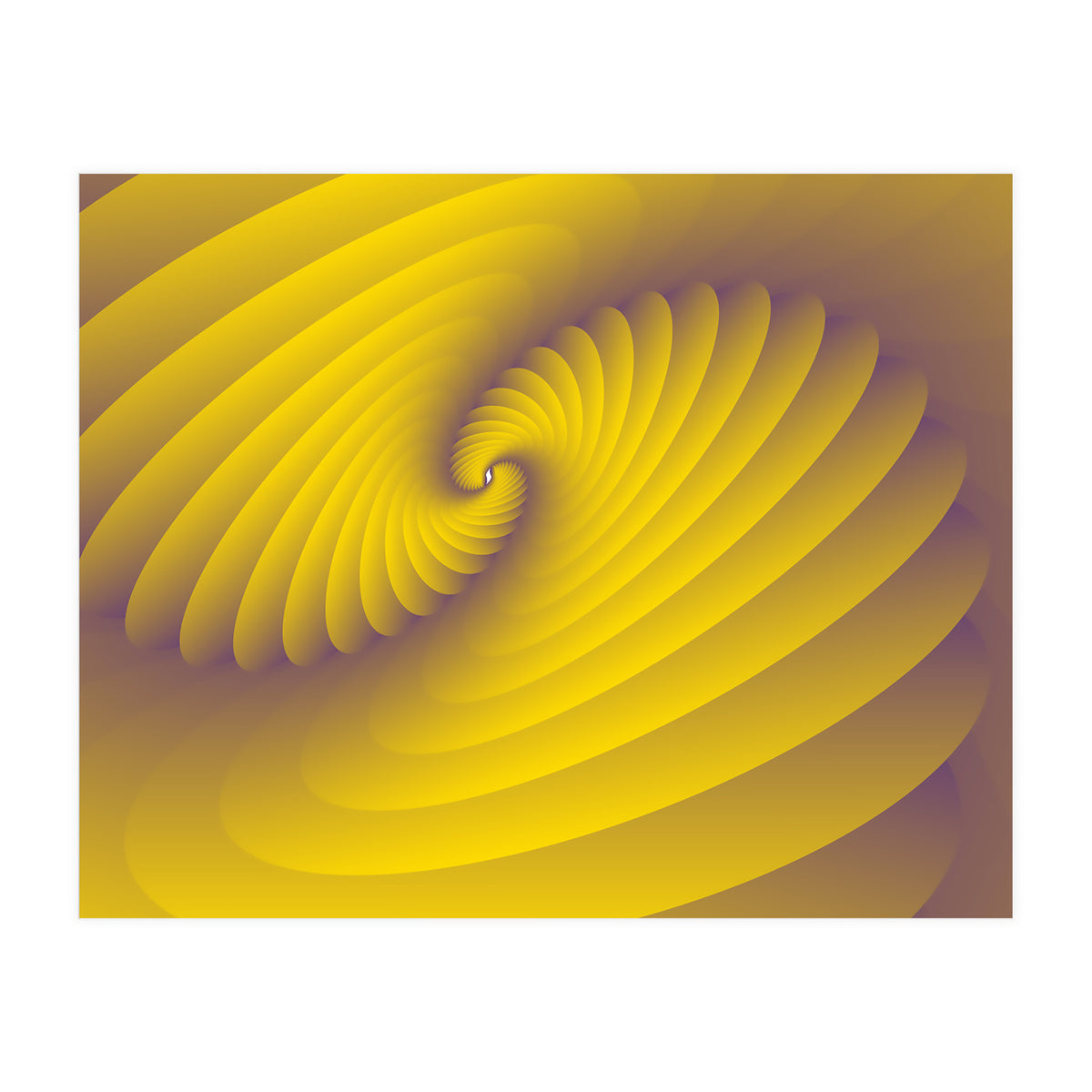 3d Abstract YELLOW Spiral Modern ART (Print Only)