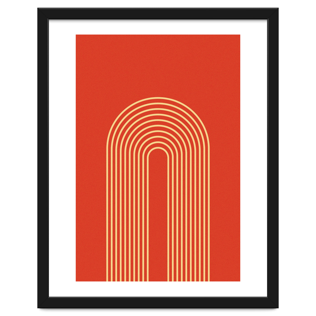 Rainbow Lines Mid Century Geometric Art