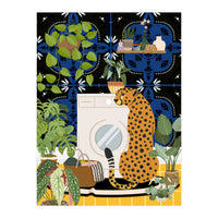 Cheetah in Moroccan Style Laundry Room (Print Only)