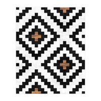 Urban Tribal Pattern No.16 - Aztec - Concrete and Wood (Print Only)