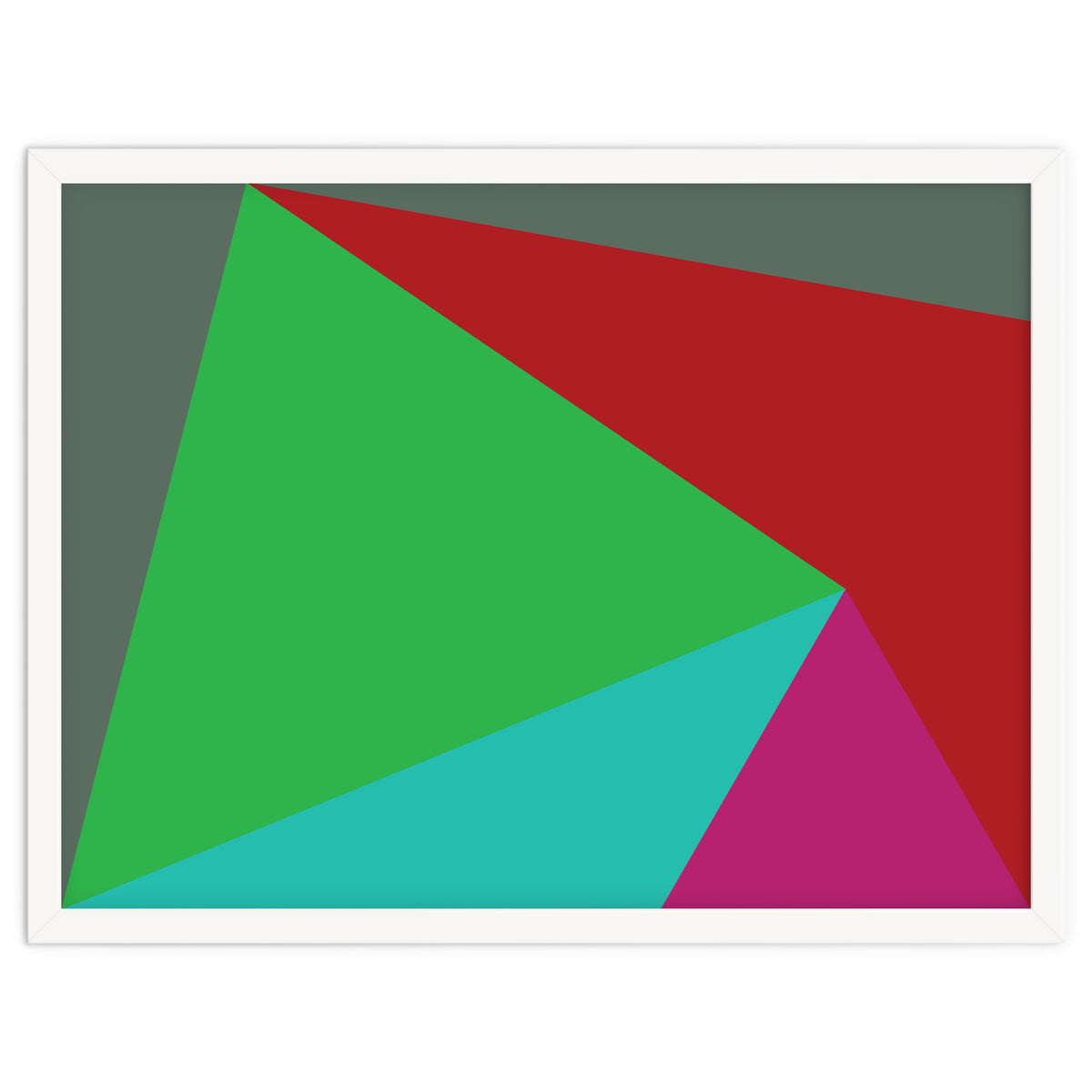 Geometric Shapes No. 19 -  green, magenta & blue