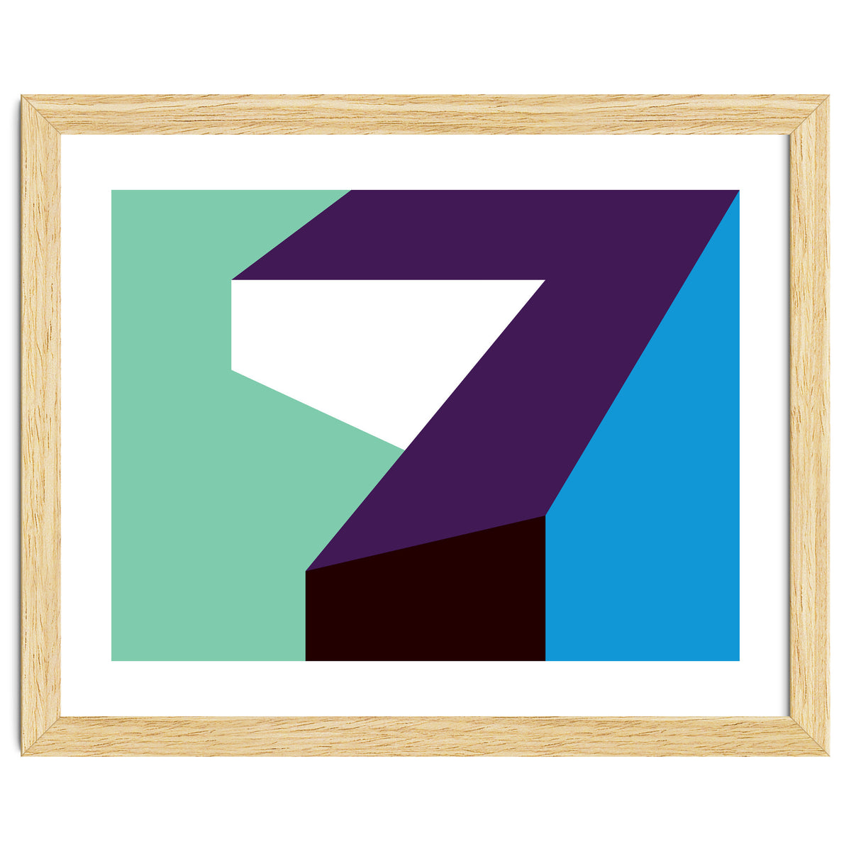 Geometric Shapes No. 60 - purple, mint & purple