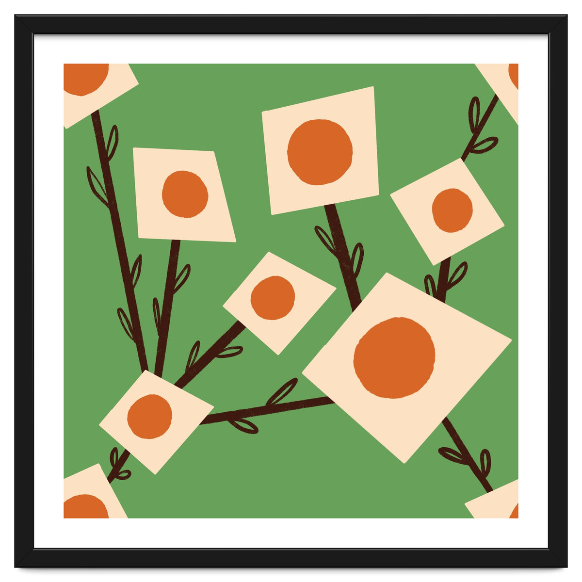 Green Square Flower Bouquet