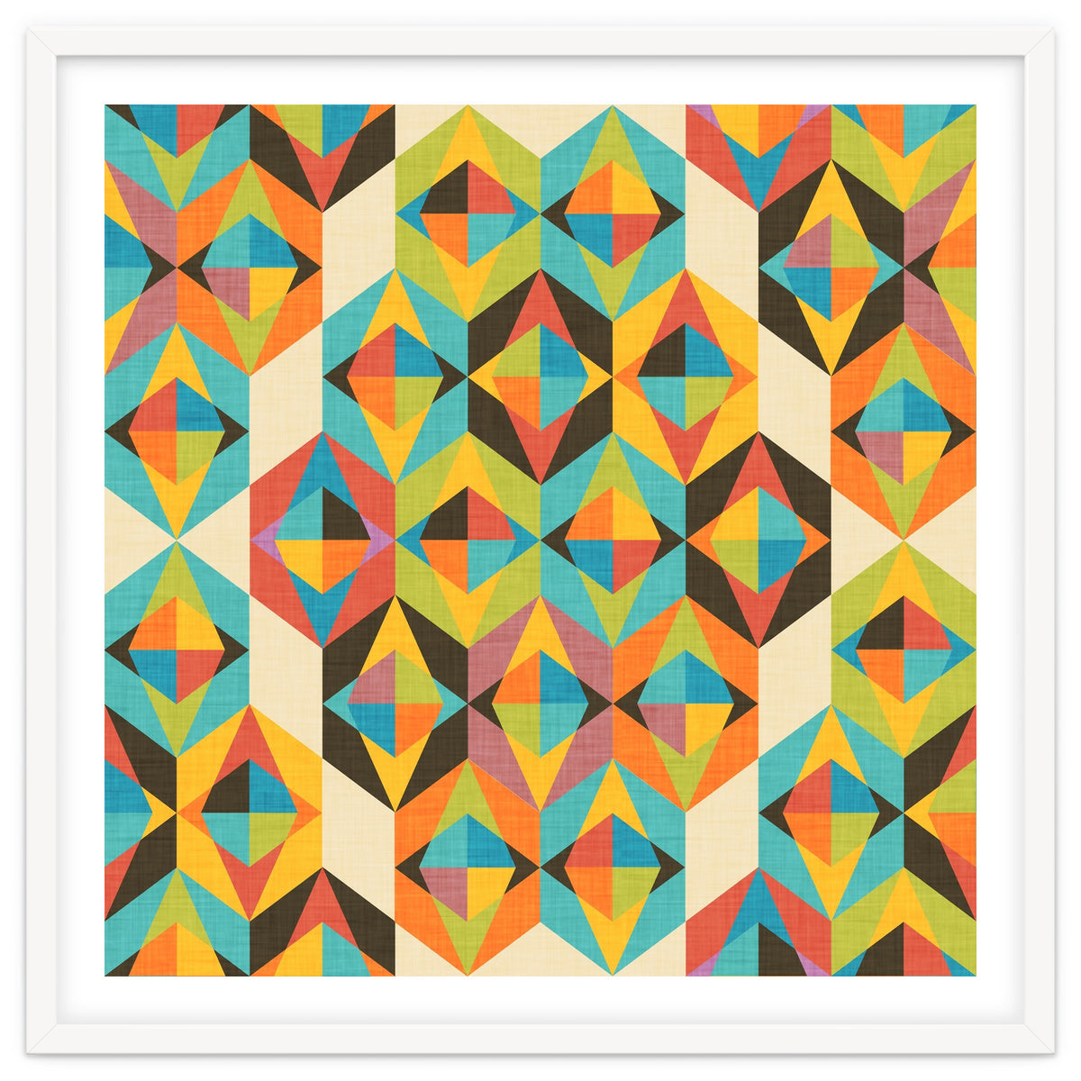Retro Color Block Kaleidoscopic