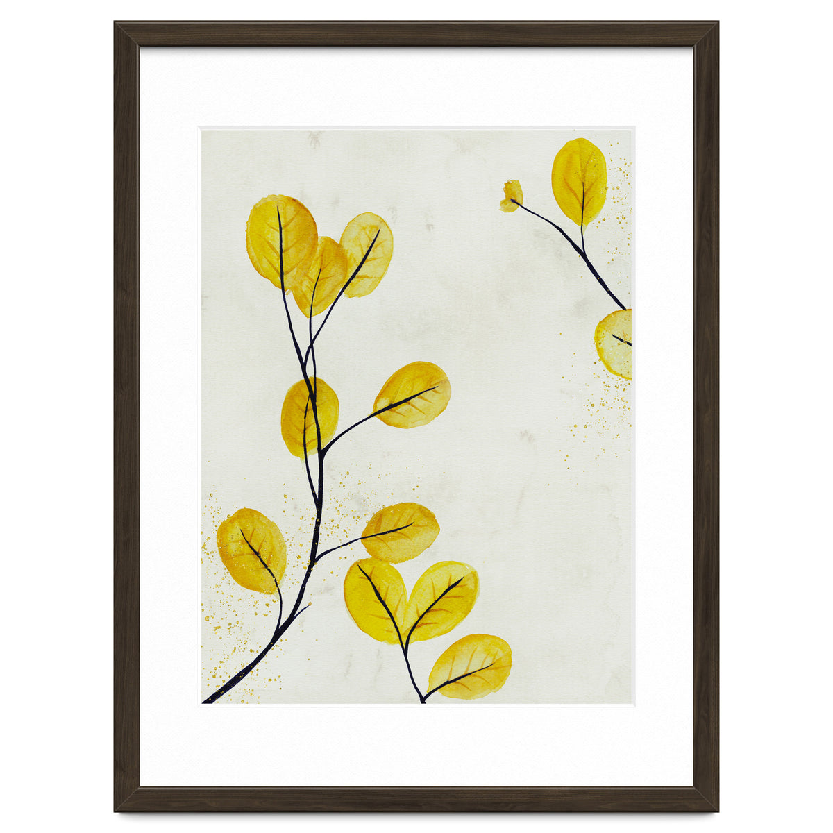 Golden birch leaves